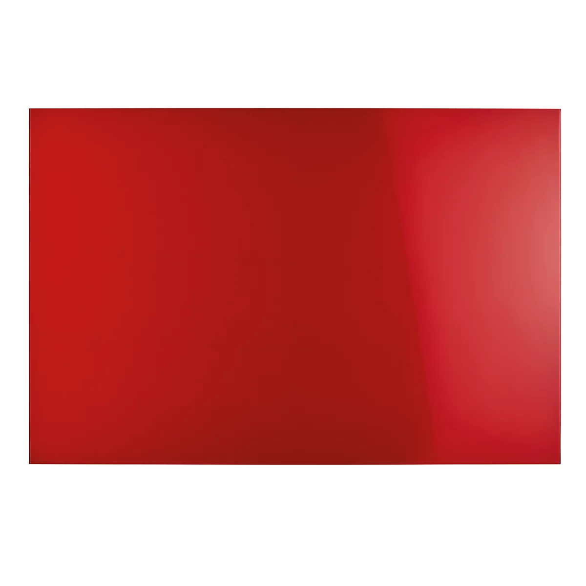 Design-Glasboard magnetoplan®, magnetisch, beschreibbar, Querformat, rot, 1500 x 1000 mm