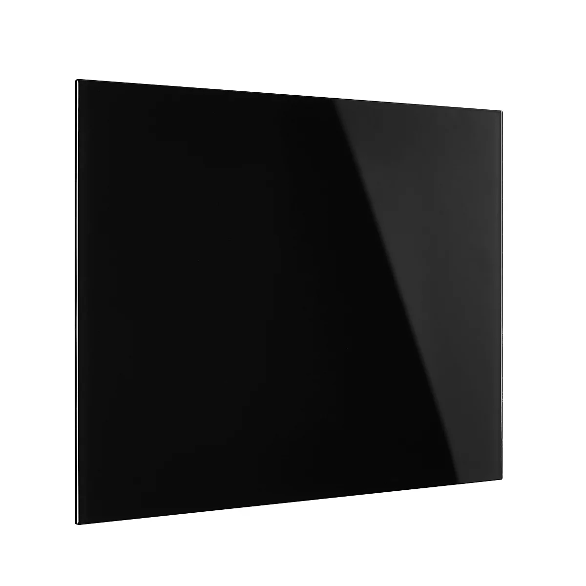 Design-Glasboard magnetoplan®, magnetisch, beschreibbar, Querformat, schwarz, 1200 x 900 mm
