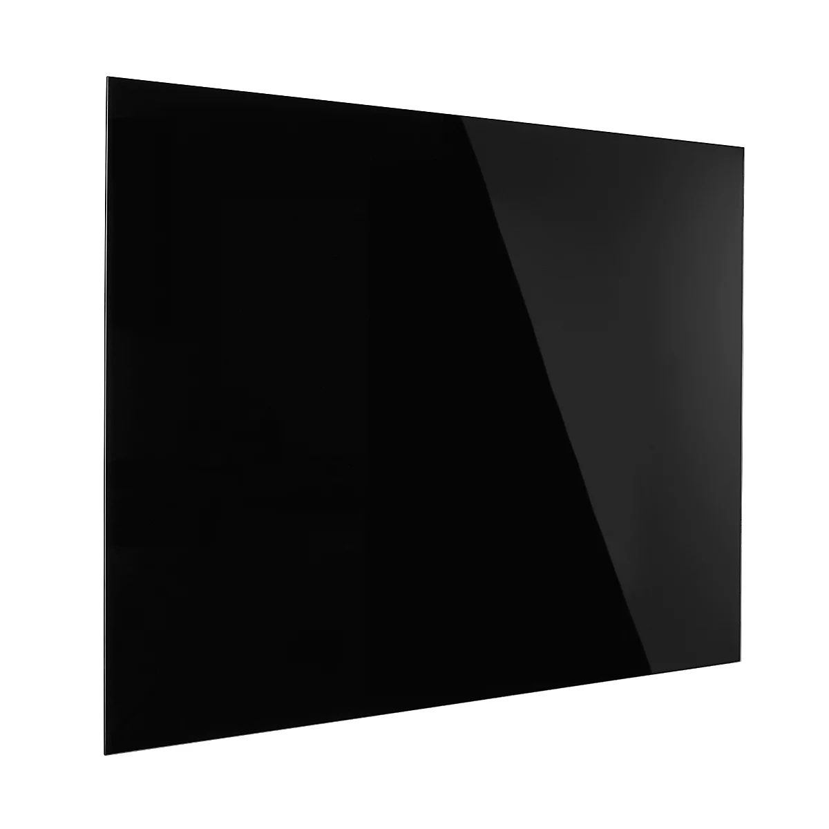 Design-Glasboard magnetoplan®, magnetisch, beschreibbar, Querformat, schwaz, 1500 x1000 mm