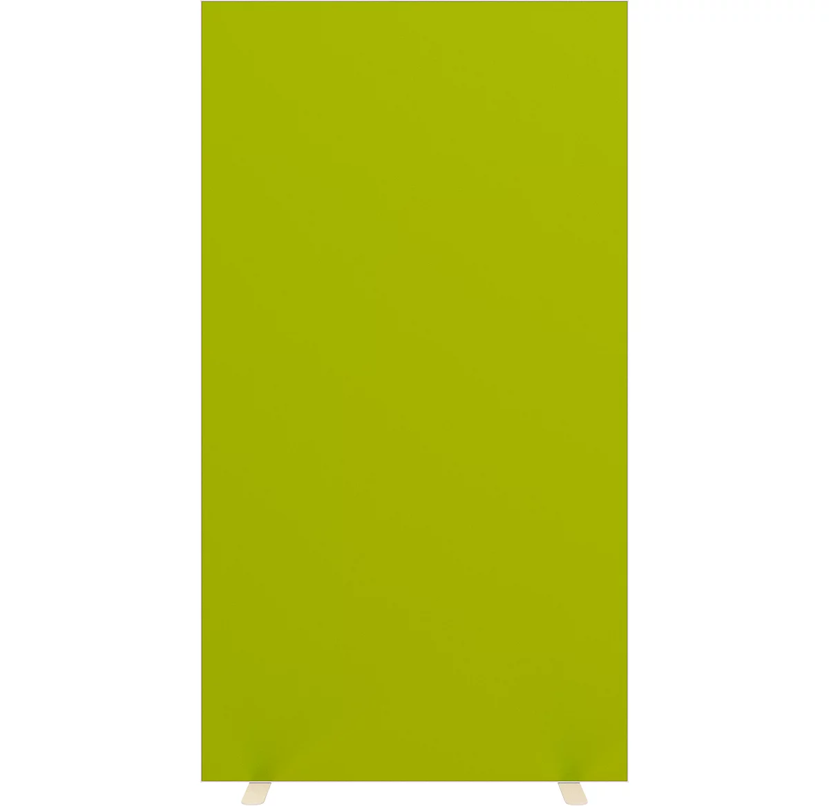 Design-Trennwand Paperflow, Stoffbespannung grün, schwer entflammbar gemäß DIN 4102 (B1), desinfektionsmittelbeständig, B 940 x T 390 x H 1740 mm