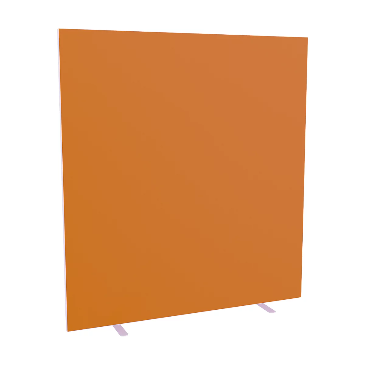 Design-Trennwand Paperflow, Stoffbespannung orange, schwer entflammbar gemäß DIN 4102 (B1), desinfektionsmittelbeständig, B 1600 x T 390 x H 1740 mm