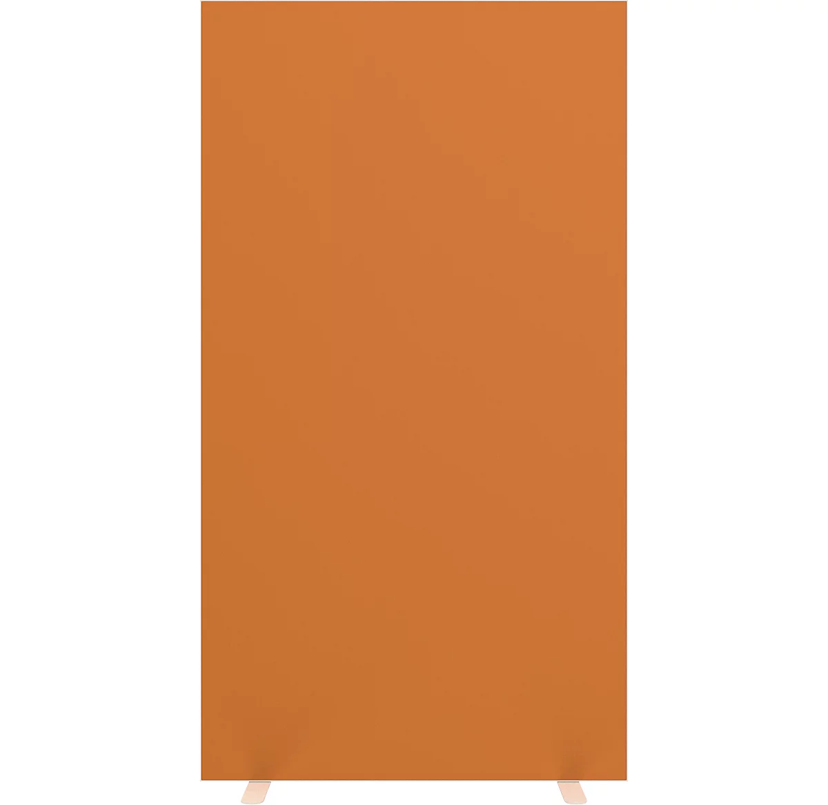 Design-Trennwand Paperflow, Stoffbespannung orange, schwer entflammbar gemäß DIN 4102 (B1), desinfektionsmittelbeständig, B 940 x T 390 x H 1740 mm