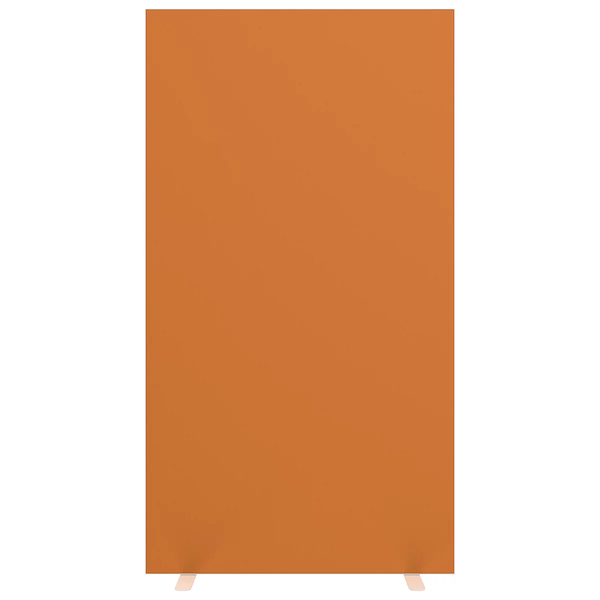 Design-Trennwand Paperflow, Stoffbespannung orange, schwer entflammbar gemäß DIN 4102 (B1), desinfektionsmittelbeständig, B 940 x T 390 x H 1740 mm