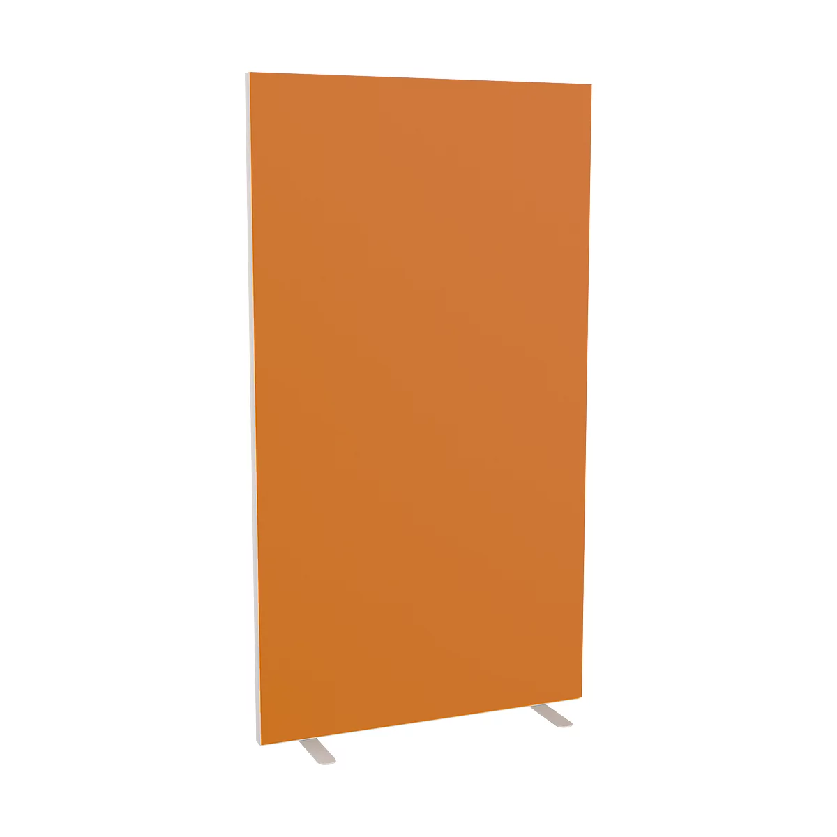 Design-Trennwand Paperflow, Stoffbespannung orange, schwer entflammbar gemäß DIN 4102 (B1), desinfektionsmittelbeständig, B 940 x T 390 x H 1740 mm