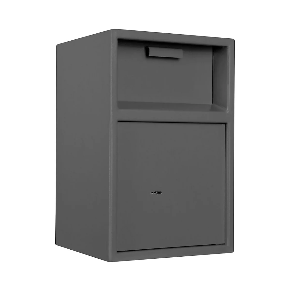 Despositt-kluis Format Dinero 1, 14,6 l, deur rechts draaiend, dubbelbaard slot, inwerpklep, B 290 x D 290 x H 450 mm, grafietgrijs