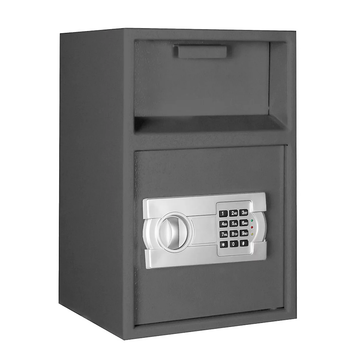 Desposittresor Format Dinero 1 Elo, 14,6 l, Türanschlag rechts, Elektronikschloss, Einwurfklappe, B 290 x T 290 x H 450 mm, graphitgrau