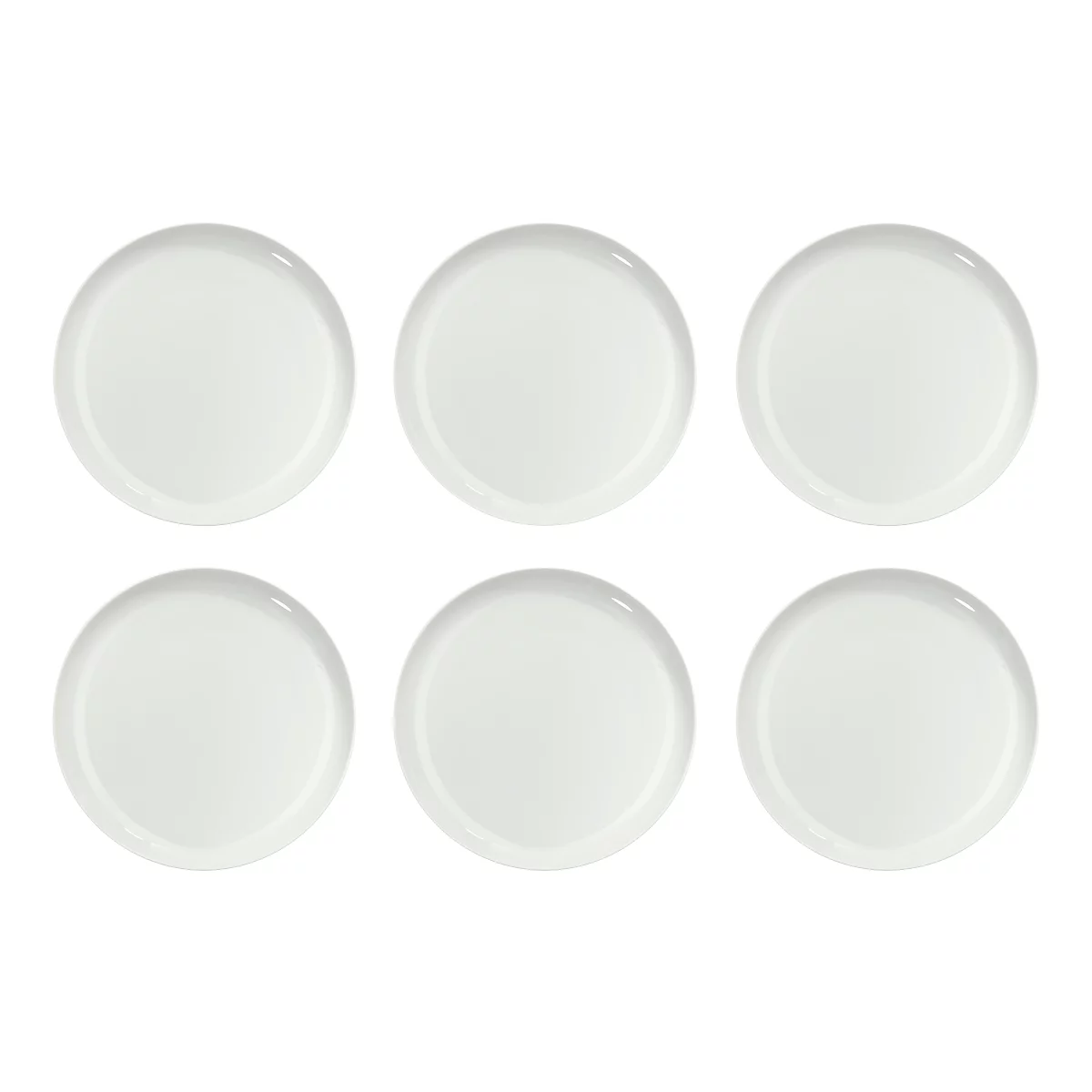 Dessertteller Solea flach, Ø 190 mm, uni, weiß, Porzellan, 6 Stück