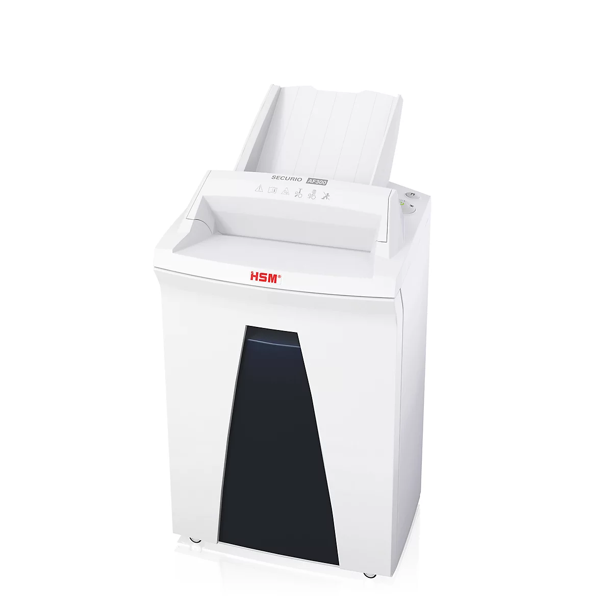 Destructeur de documents Autofeed HSM SECURIO AF300, niveau de sécurité 5, coupe en particules de 1,9 x 15 mm, 10 feuilles, blanc