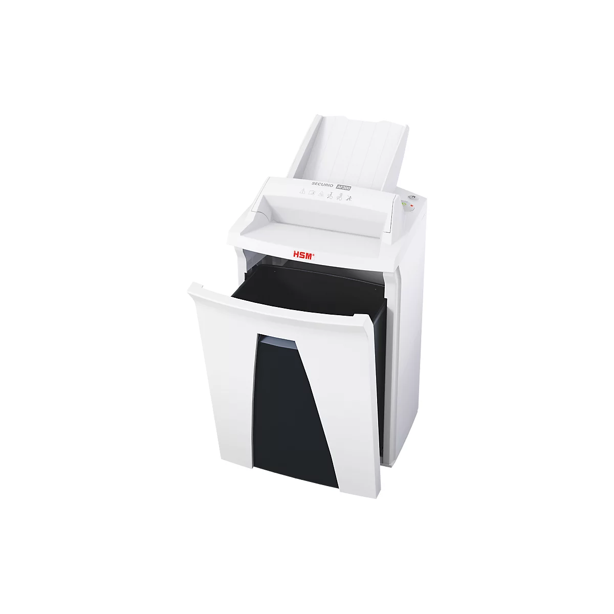 Destructeur de documents Autofeed HSM SECURIO AF300, niveau de sécurité 5, coupe en particules de 1,9 x 15 mm, 10 feuilles, blanc