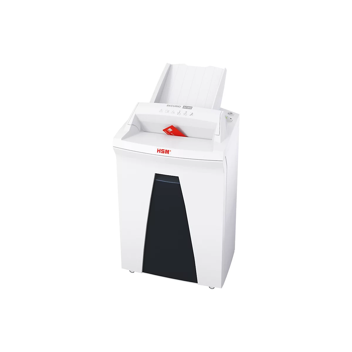Destructeur de documents Autofeed HSM SECURIO AF300, niveau de sécurité 5, coupe en particules de 1,9 x 15 mm, 10 feuilles, blanc