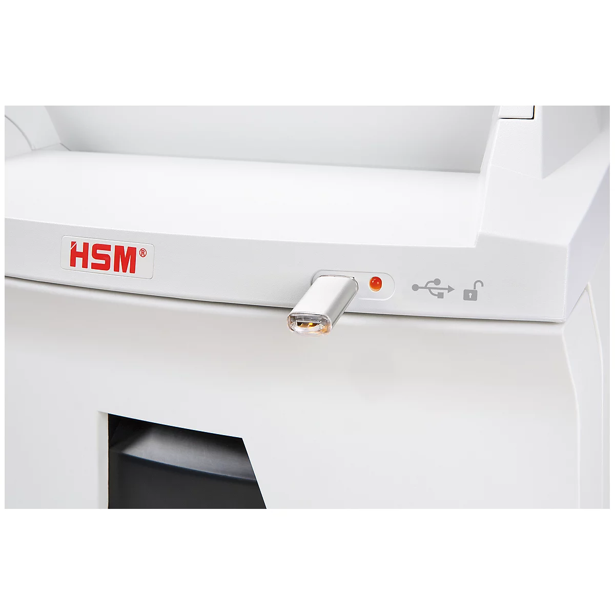 Destructeur de documents Autofeed HSM SECURIO AF350, niveau de sécurité 5, coupe en particules de 1,9 x 15 mm, 10 feuilles, blanc