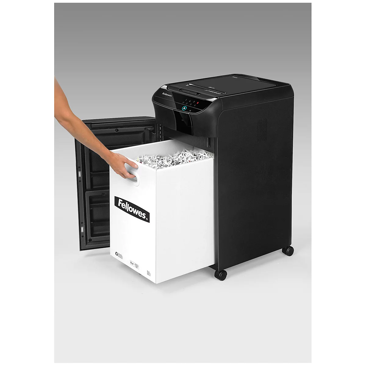 Destructeur de documents Automax™ 350C Autofeed Fellowes, coupe de particules 4 x 38 mm, P 4