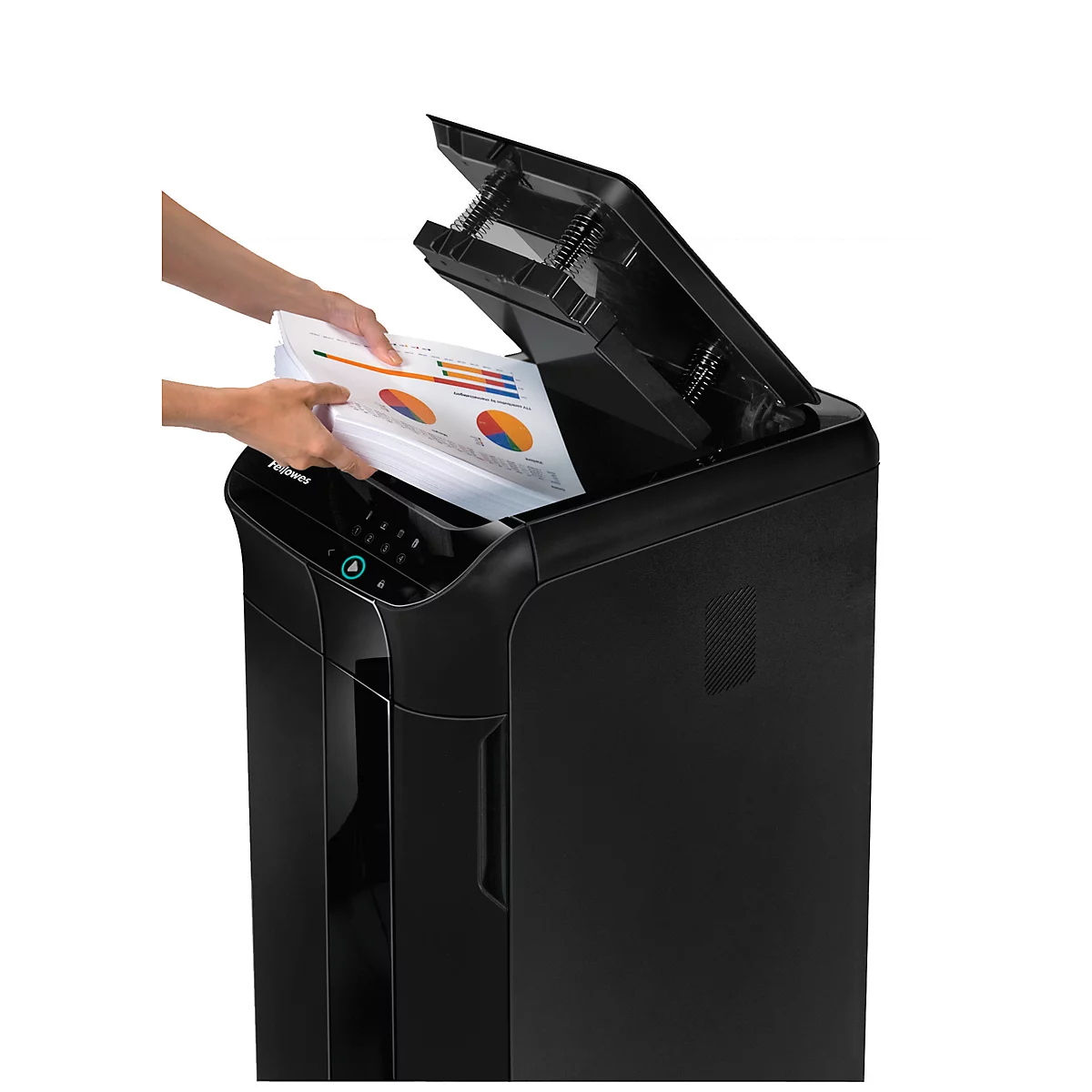 Destructeur de documents Automax™ 350C Autofeed Fellowes, coupe de particules 4 x 38 mm, P 4