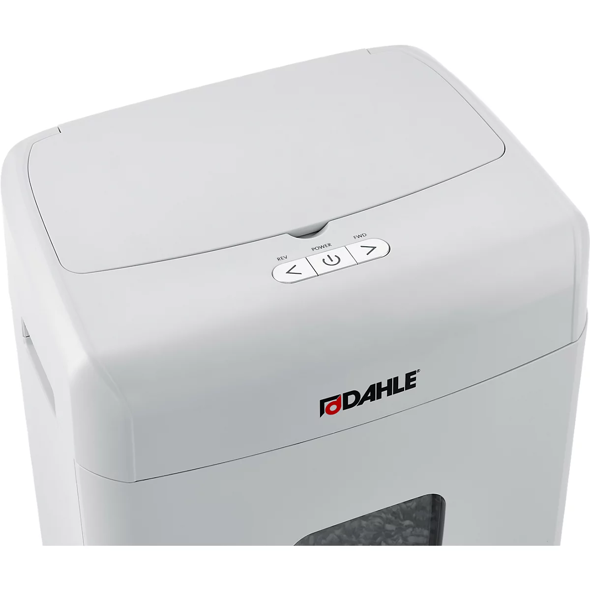 Destructeur de documents Dahle ShredMatic 90, coupe croisée 4 x 12 mm, P-4, 23 l, capacité de coupe 10 feuilles, L 367 x P 263 x H 506 mm