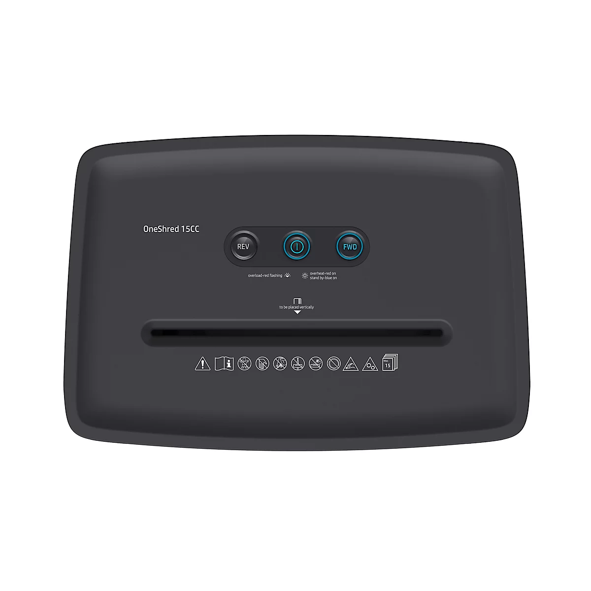 Destructeur de documents HP One Shred 15 CC HP OneShred 15CC, coupe de particules 4 x 35 mm, P-4, 20 l, capacité de coupe de 15 feuilles