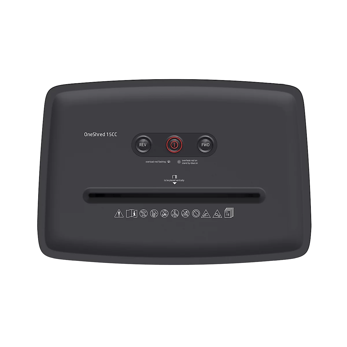 Destructeur de documents HP One Shred 15 CC HP OneShred 15CC, coupe de particules 4 x 35 mm, P-4, 20 l, capacité de coupe de 15 feuilles
