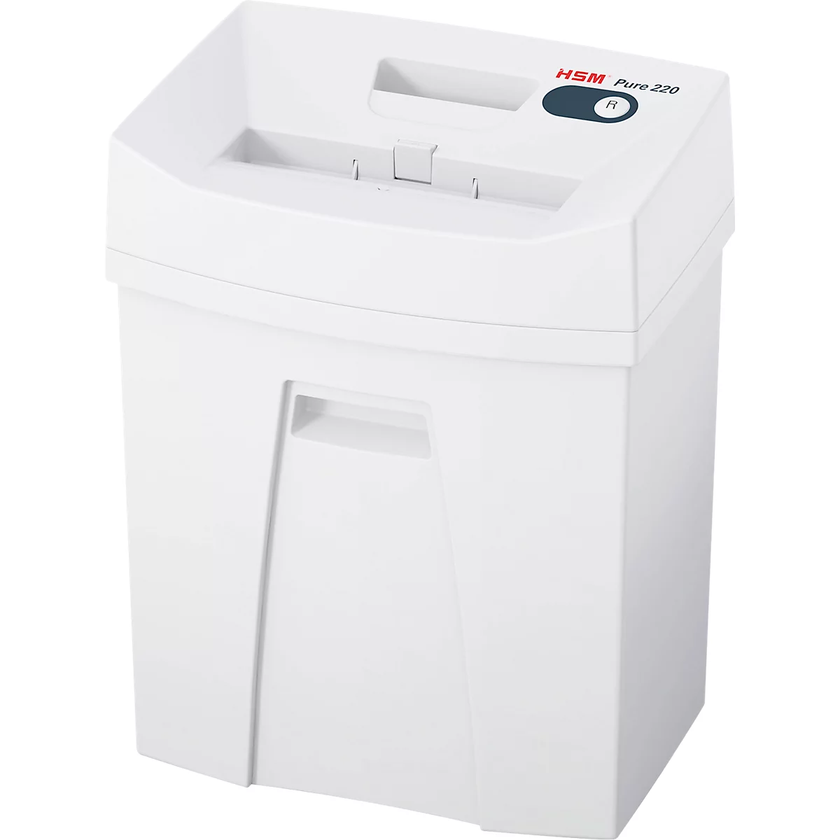 Destructeur de documents HSM Pure 220, niveau de sécurité 4, coupe en particules 4 x 25 mm, 7 feuilles, blanc