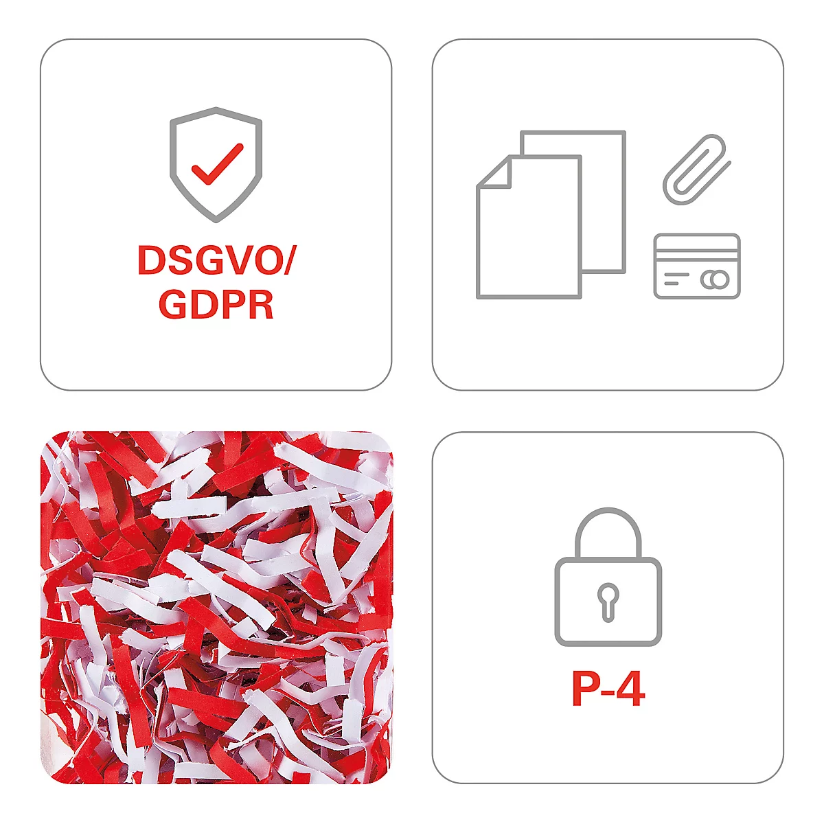 Destructeur de documents HSM Pure 220, niveau de sécurité 4, coupe en particules 4 x 25 mm, 7 feuilles, blanc