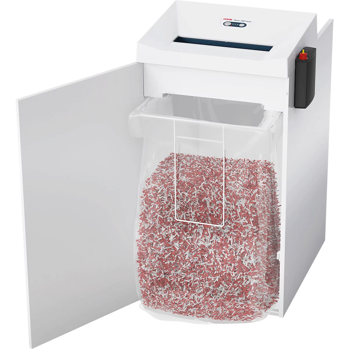 Destructeur de documents HSM Pure 740 max, niveau de sécurité 4, coupe en particules de 1,9 x 15 mm, 15 feuilles, blanc