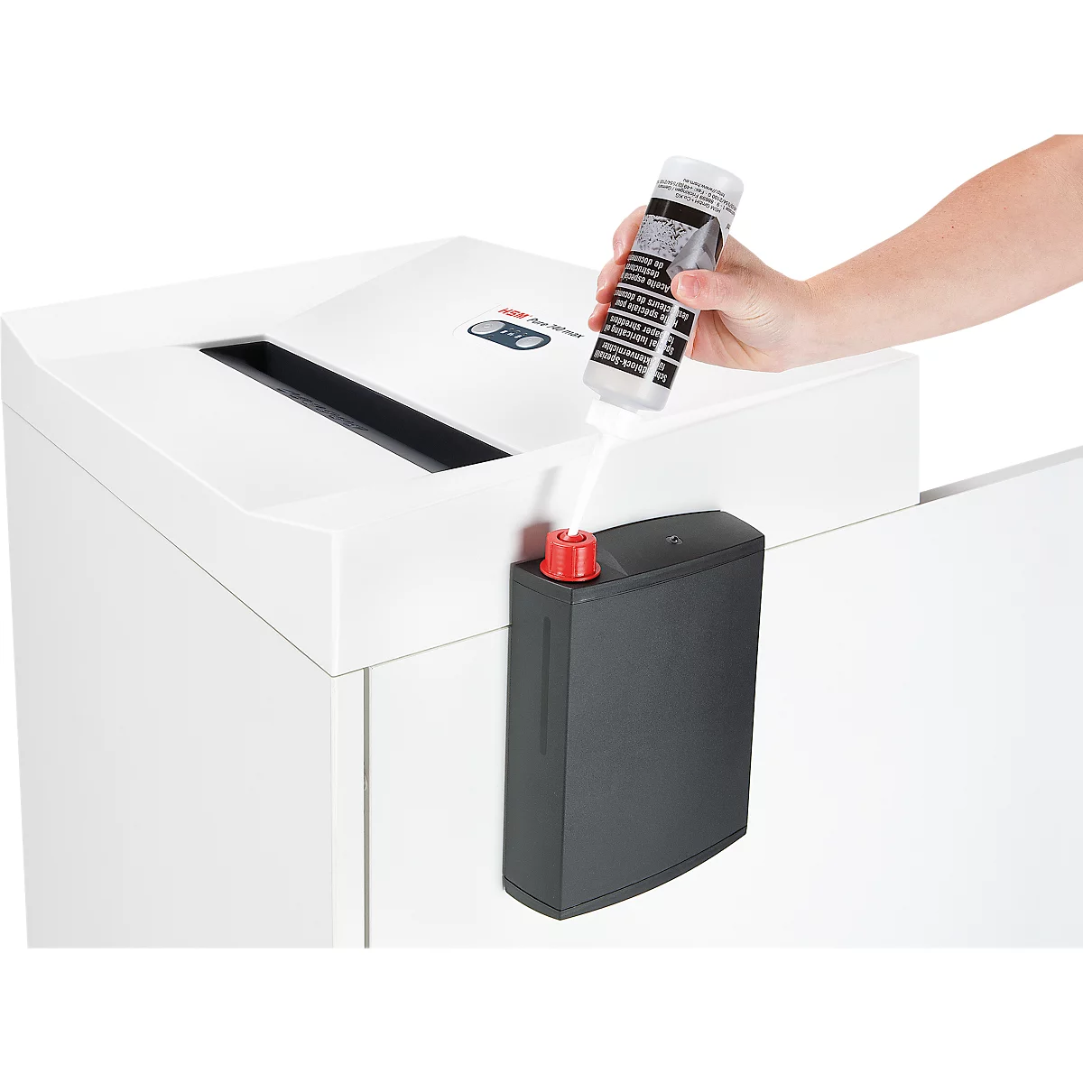Destructeur de documents HSM Pure 740 max, niveau de sécurité 4, coupe en particules de 1,9 x 15 mm, 15 feuilles, blanc