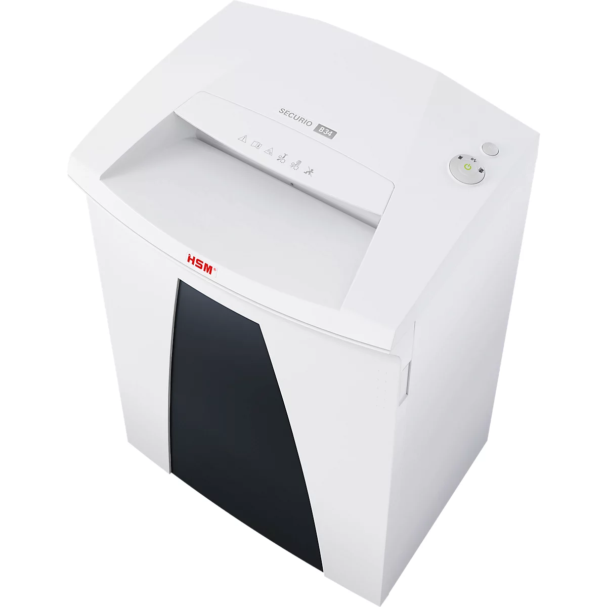 Destructeur de documents HSM SECURIO B34, niveau de sécurité 5, coupe en particules, 1,9 mm, 15 feuilles, blanc