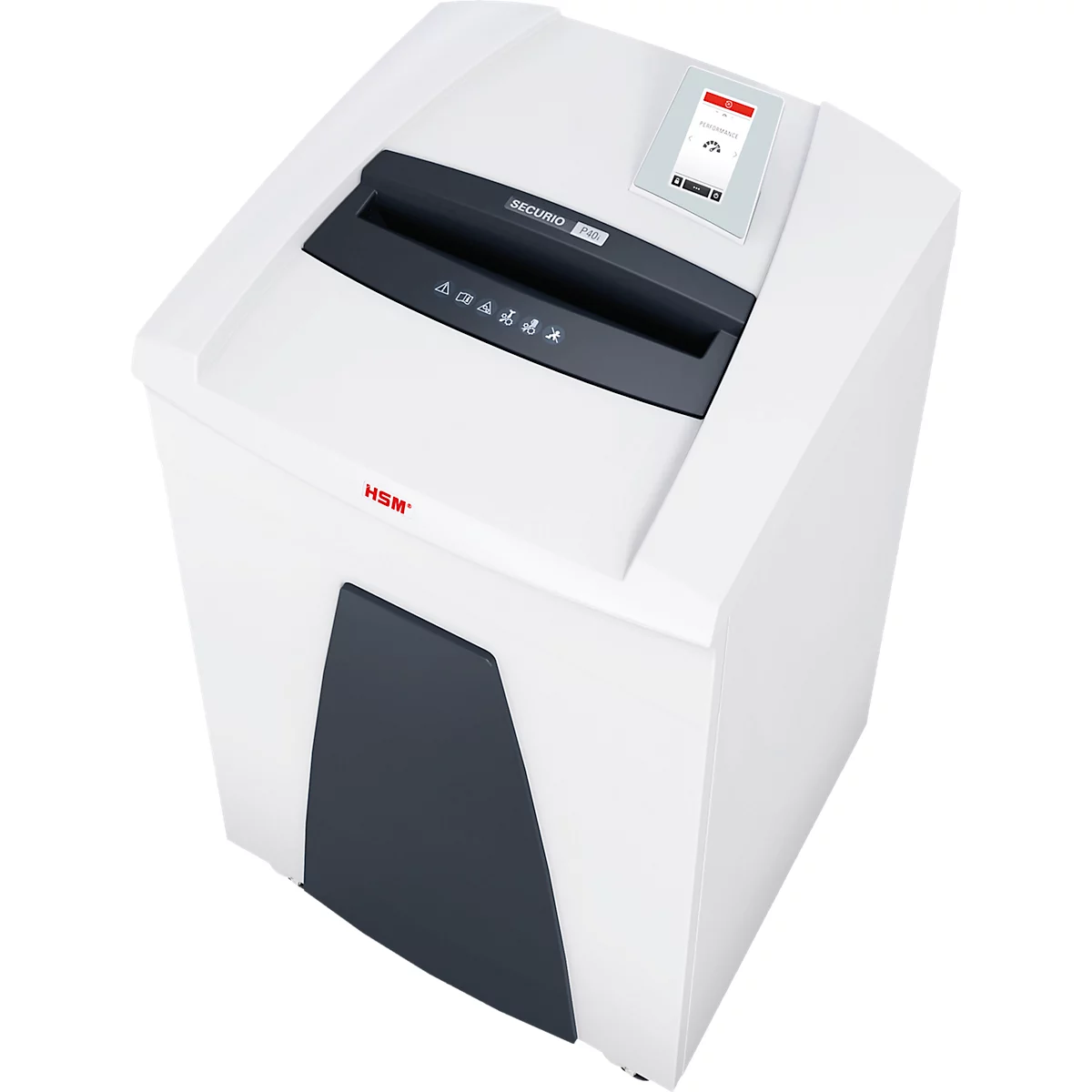 Destructeur de documents HSM SECURIO P40i, niveau de sécurité 4, coupe en particules de 4,5 x 30 mm, 36 feuilles, blanc