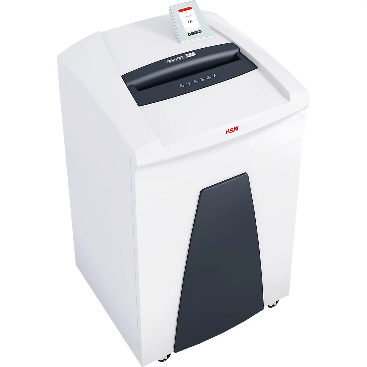 Destructeur de documents HSM SECURIO P40i, niveau de sécurité 5, coupe en particules de 1,9 x 15 mm, 21 feuilles, blanc
