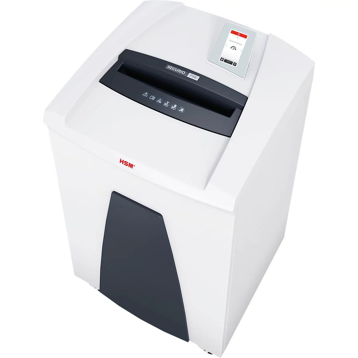 Destructeur de documents HSM SECURIO P40i, niveau de sécurité 5, coupe en particules de 1,9 x 15 mm, 21 feuilles, blanc