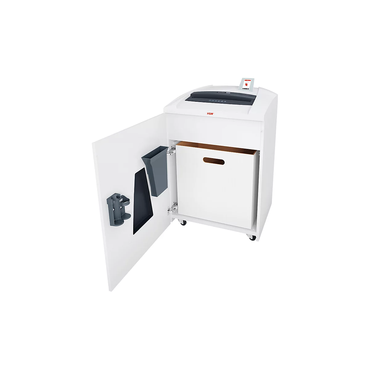 Destructeur de documents HSM SECURIO P44i, niveau de sécurité 4, coupe en particules 3,9 x 40 mm, 205 l, coupe CD, 45 feuilles, blanc