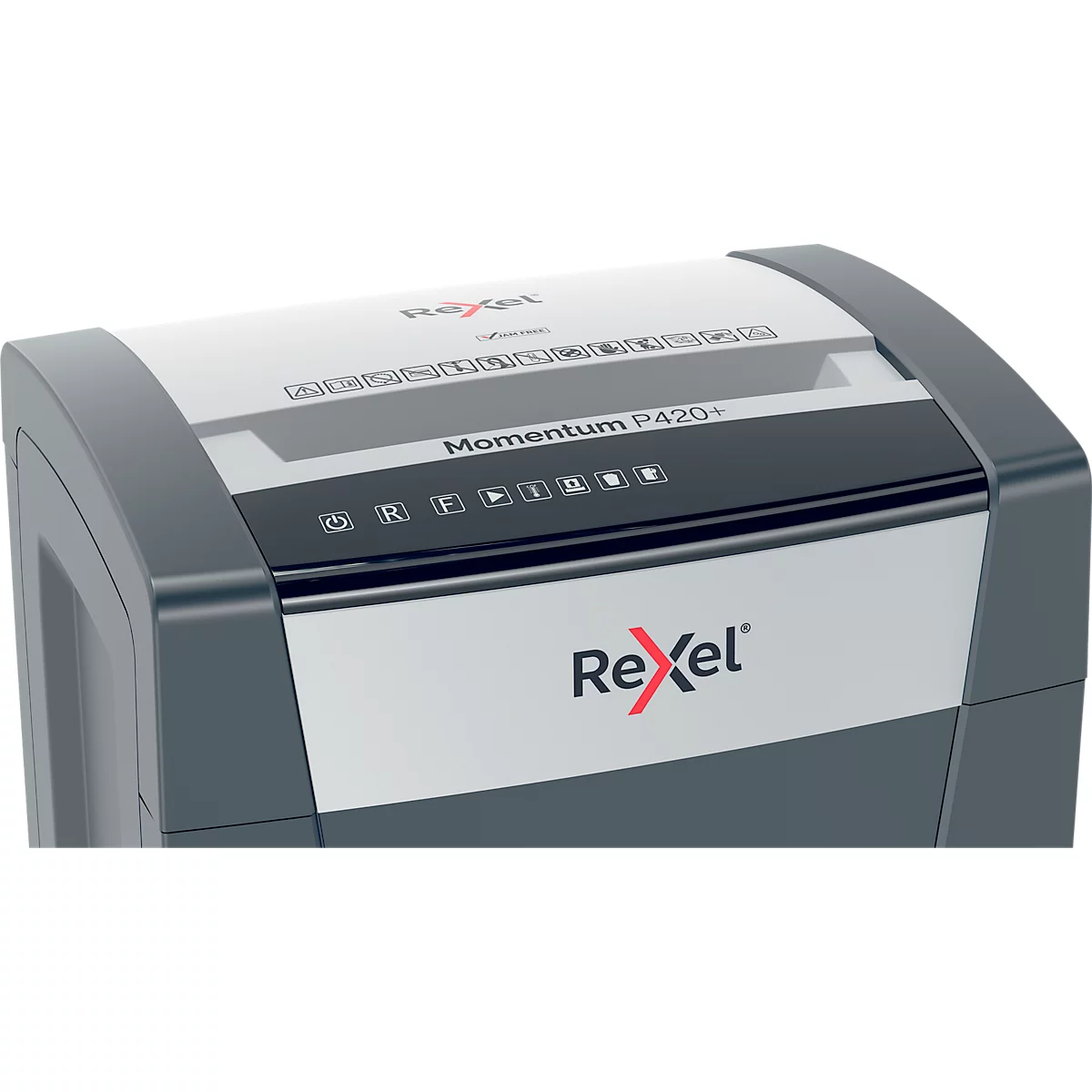 Destructeur de documents Rexel Momentum Extra P420+, mobile, P4, coupe croisée 4 x 35 mm, 30 l, capacité de coupe 20 feuilles, noir
