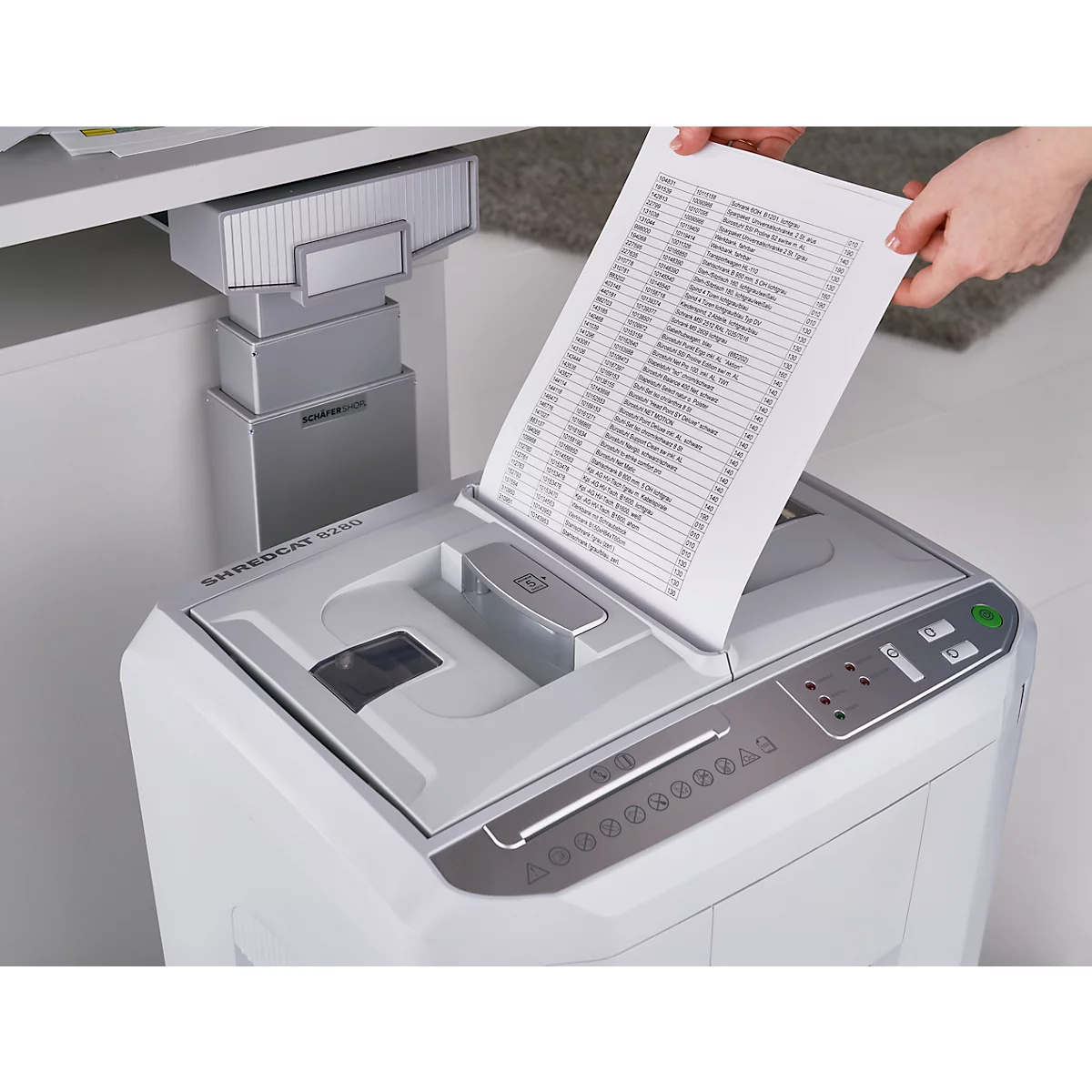 Destructeur de documents SHREDCAT 8280 CC IDEAL, découpe de morceaux 4 x 10