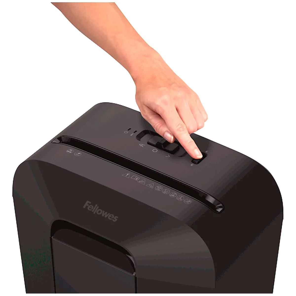 Destructeur Fellowes® Powershred LX 45, coupe de particules 4 x 37 mm, P-4, 17 l, capacité de coupe de 8 feuilles, noir