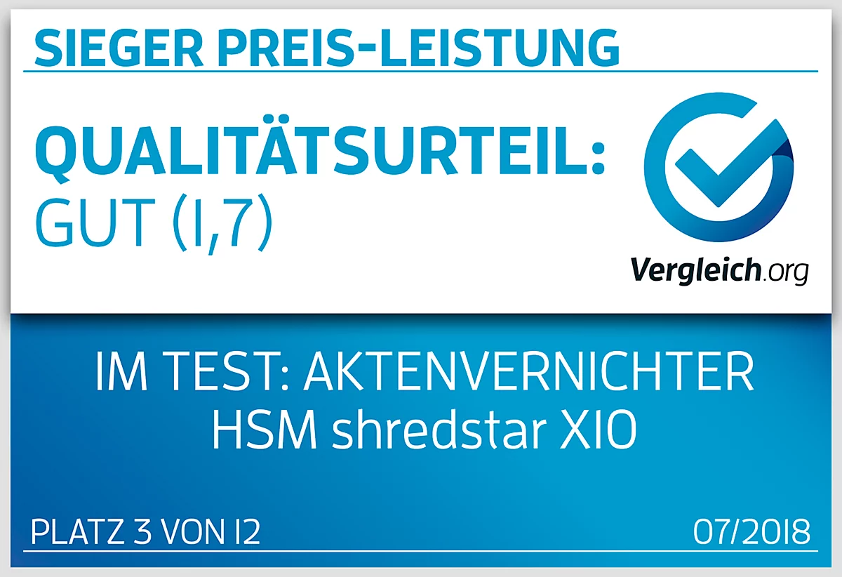 Destructora de documentos HSM shredstar X10, nivel de seguridad 4, corte de partículas 4,5 x 30 mm, 10 hojas, blanco-plateado