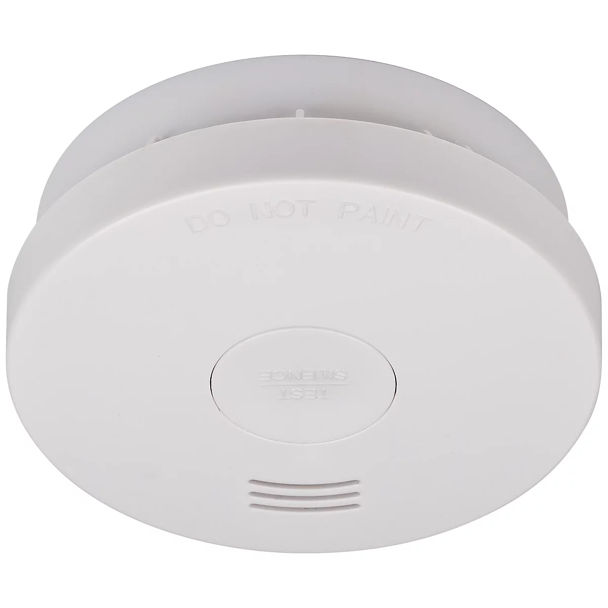 Détecteur de fumée brennenstuhl® RM L 3100, rond, EN 14604, volume sonore 85 dB, pile de 10 ans et matériel de fixation inclus, Ø 100 mm, plastique, blanc