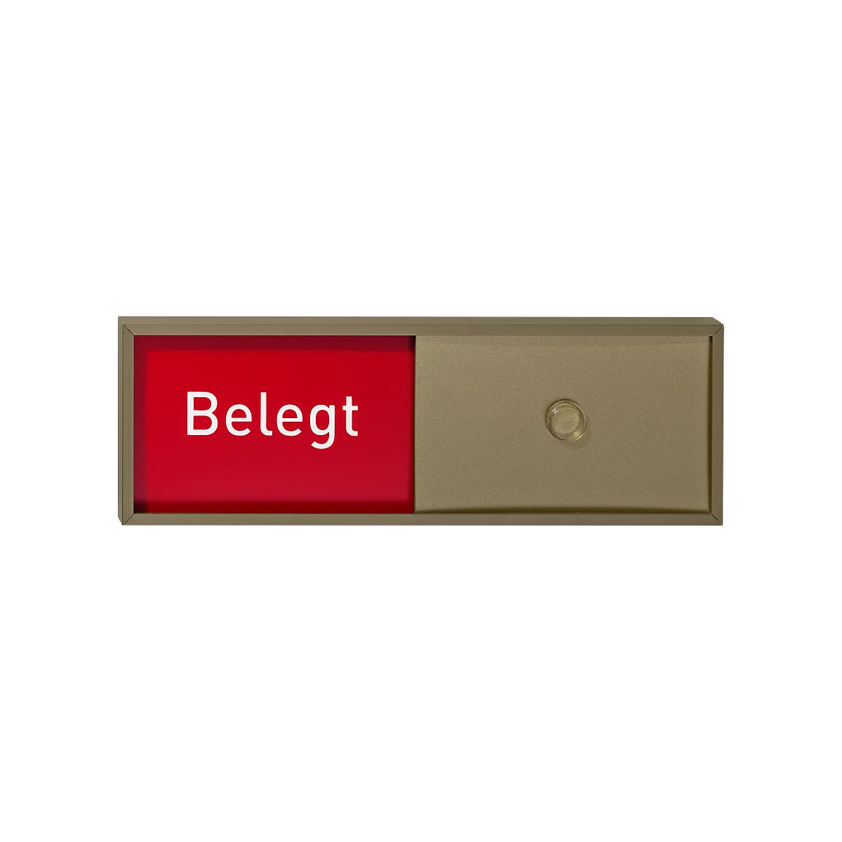 Deurbord met schuiffunctie vrij-bezet voor deurbord Lyon, zelfklevend, B 150 x H 50 mm, brons