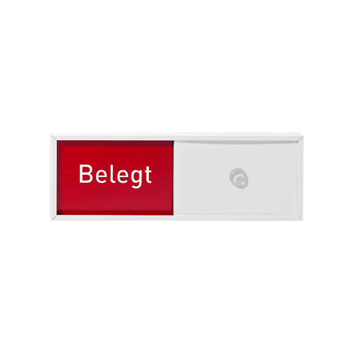 Deurbord met schuiffunctie vrij-bezet voor deurbord Lyon, zelfklevend, B 150 x H 50 mm, wit