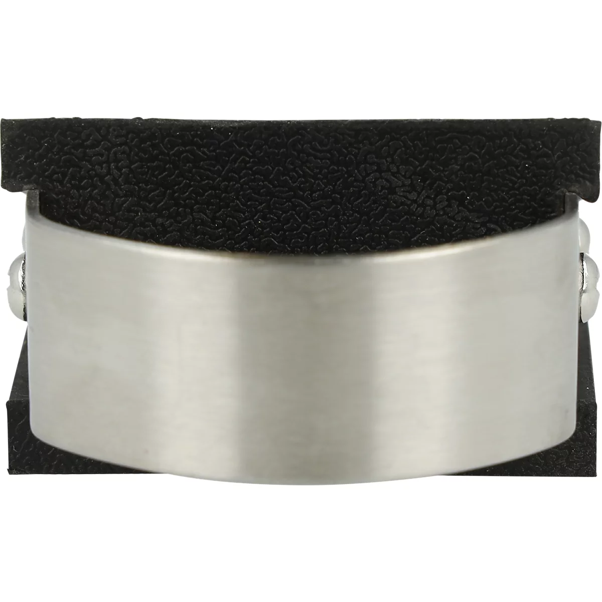 Deurstopper, wigvormig, antislip, met handgreep, L 120 x B 50 x H 30 mm, roestvrij staal &amp; kunststof, zwart-zilver