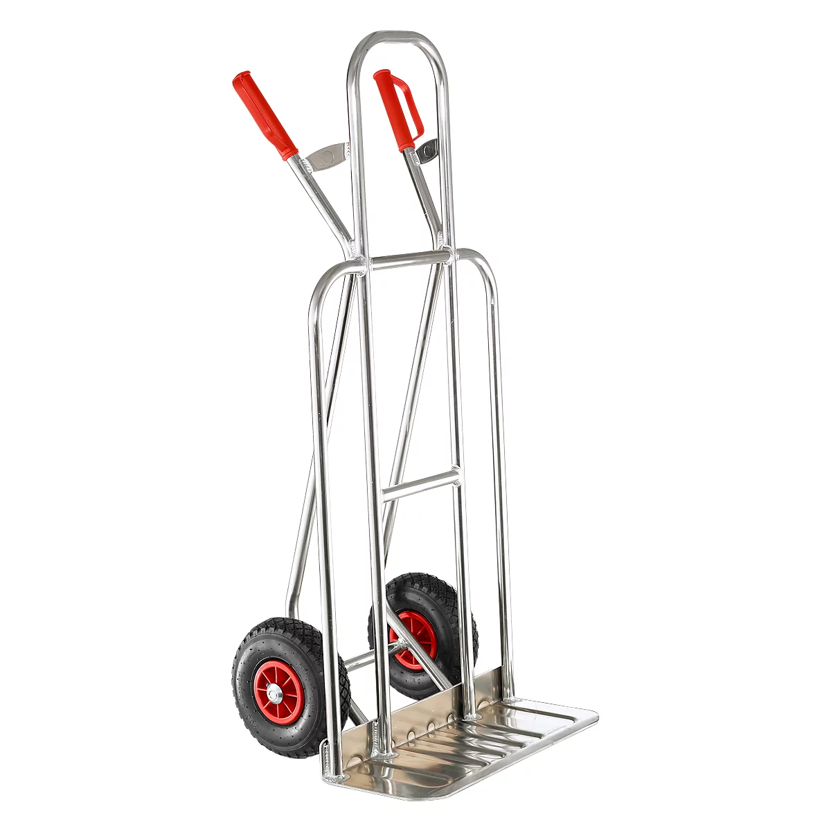 Diable alu - l. 570 x P 240 mm - pneus gonflables - capacité de charge 200 kg - bavette extra large