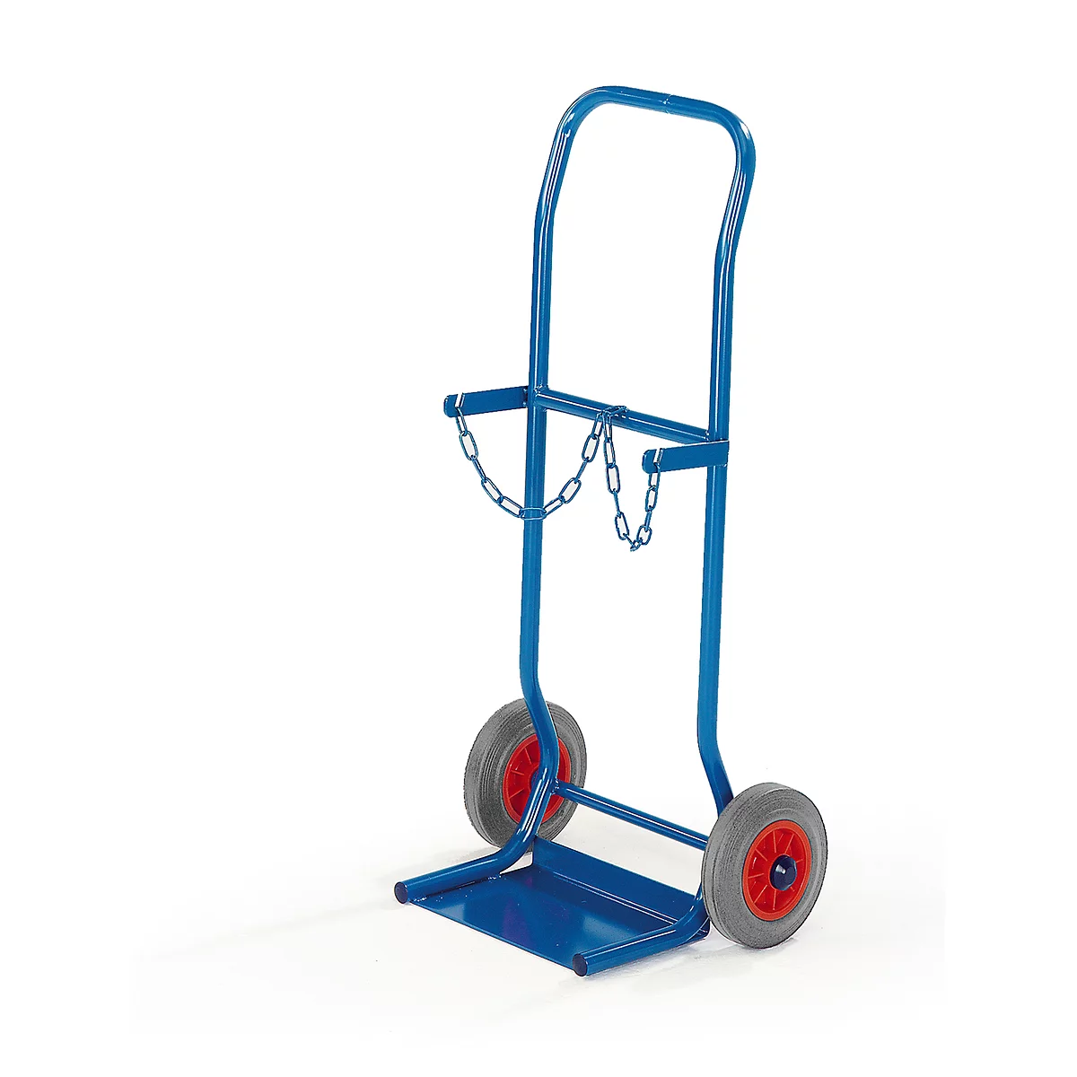 Diable pour 2 bouteilles en acier Ø 140 mm ou 2 bouteilles Ø de 10 litres, pneumatiques gonflables