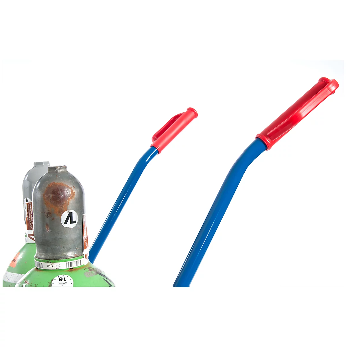 Diable pour 2 bouteilles en acier Ø 205 mm ou 2 bouteilles Ø de 20 litres, pneumatiques gonflables