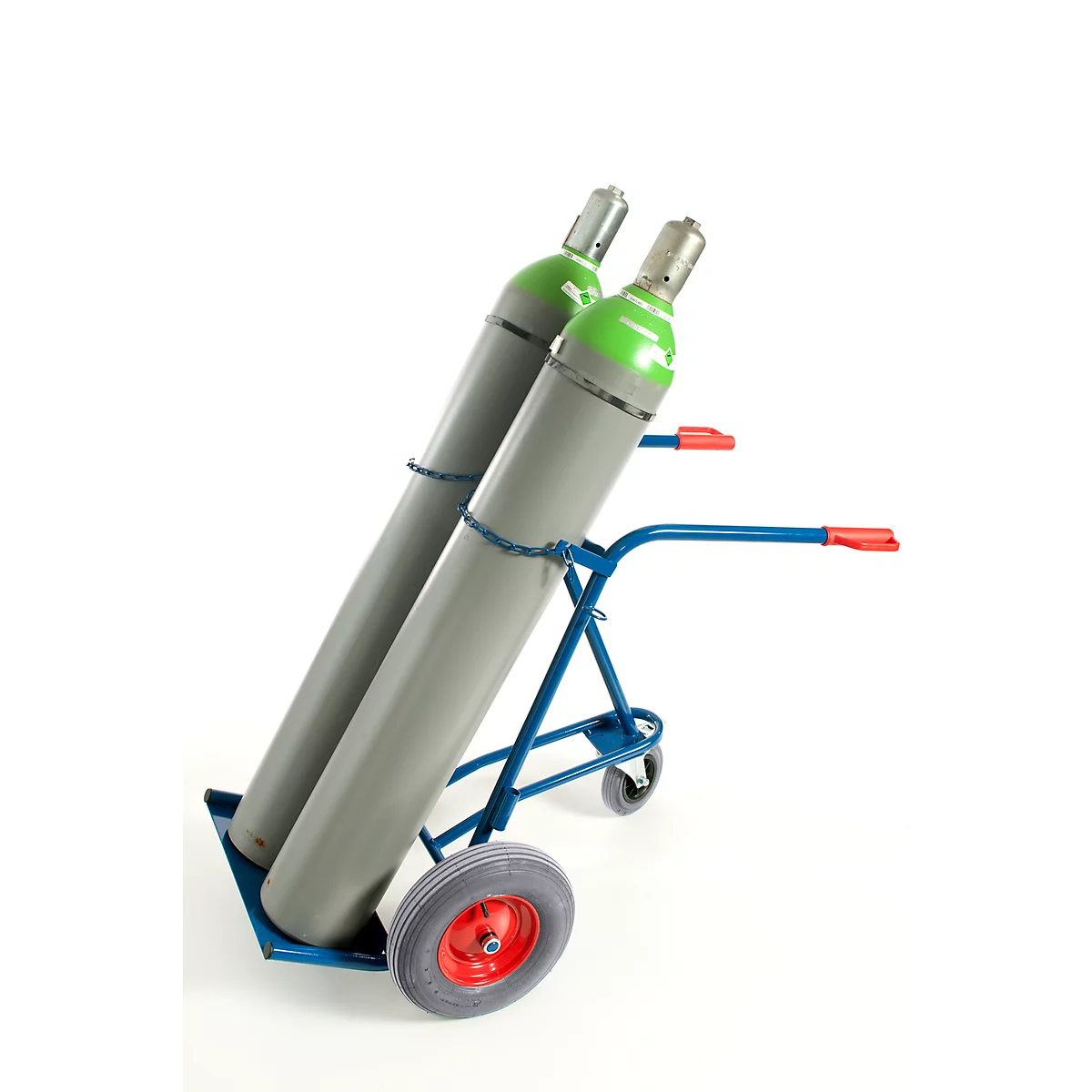 Diable pour bouteilles en acier, avec roue porteuse, pneumatiques gonflables