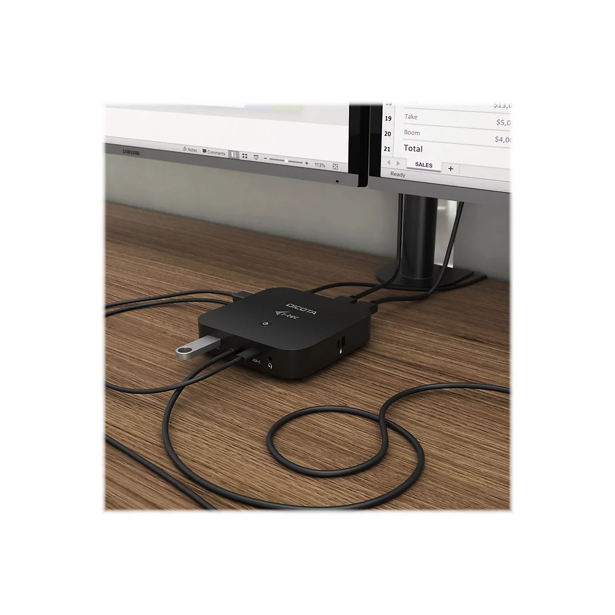DICOTA i-tec - Dockingstation - USB-C - DP, HDMI - 1GbE - 112 Watt