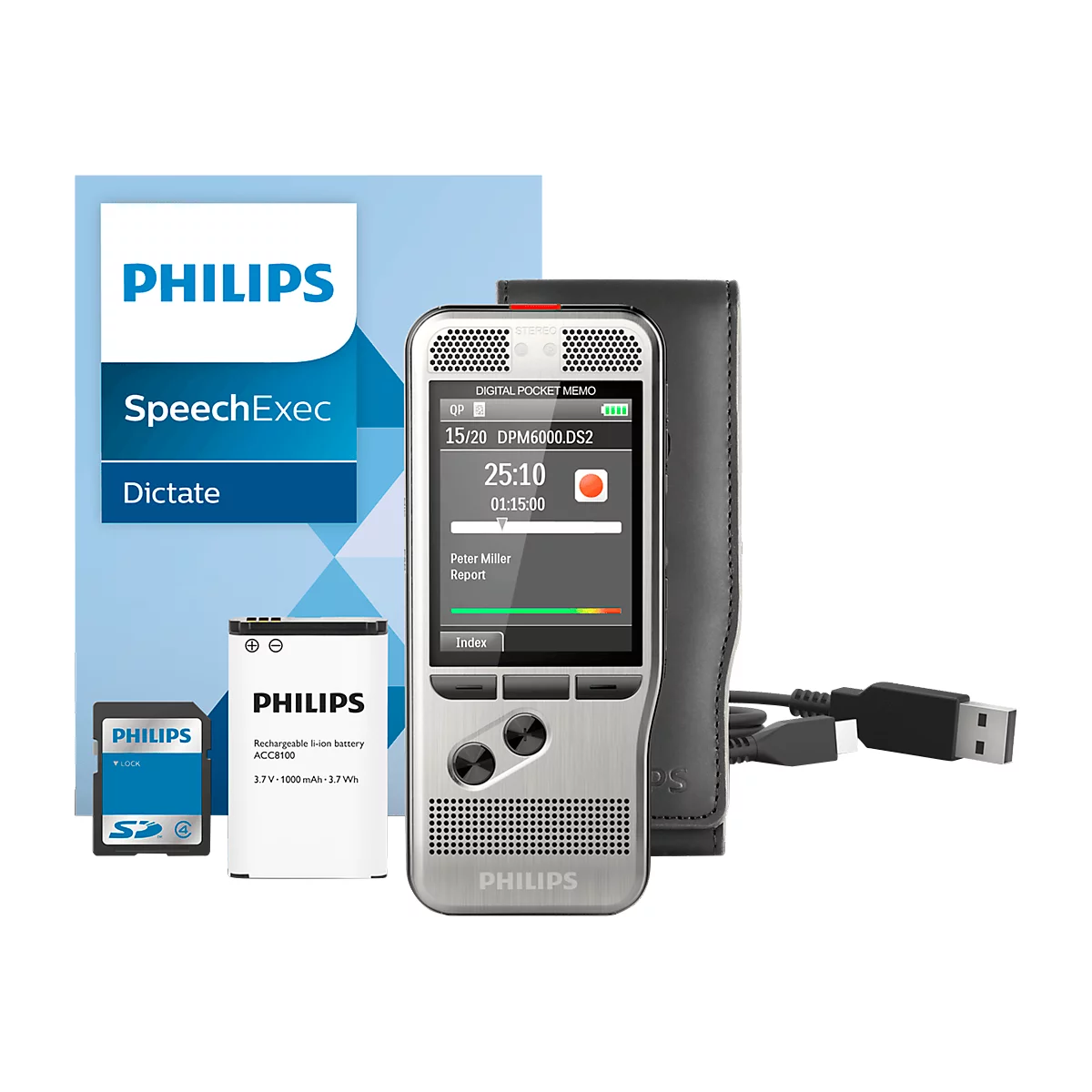 Dictaphone numérique DPM 6000 Pocket Memo® PHILIPS