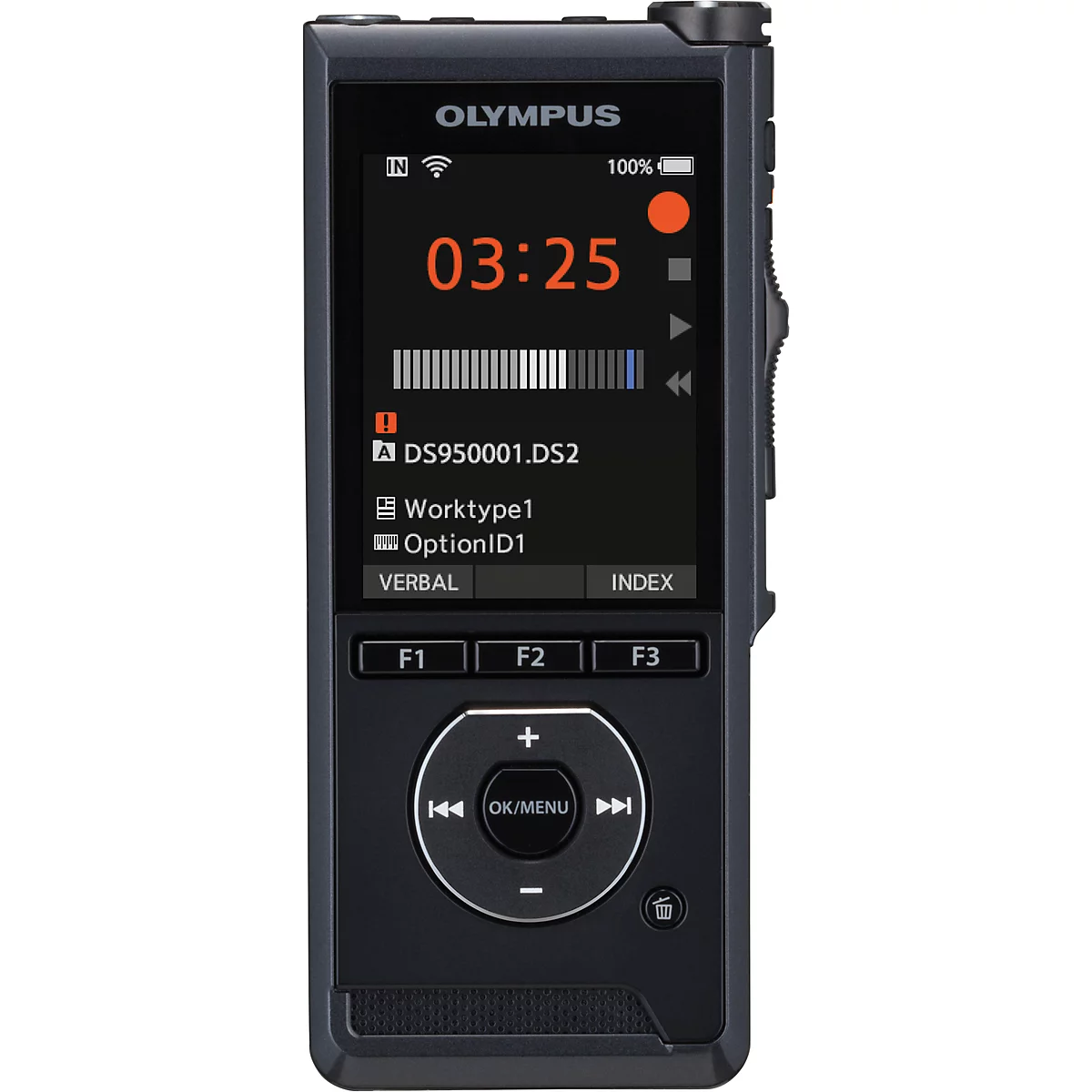 Dicteerapparaat Olympus DS-9500 Premium Kit, wifi, 2-stereo-microfoons, 2,4 TFT-kleurendisplay