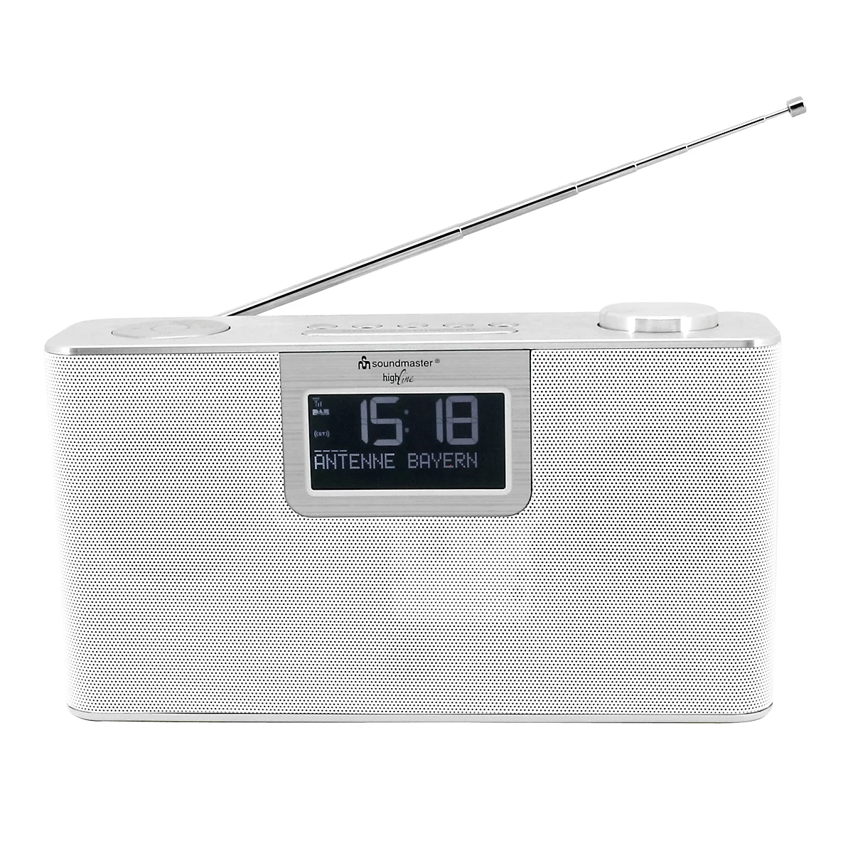 Digitale radio Soundmaster DAB700WE, DAB+/UKW, met MP3, USB/Micro SD/Bluetooth, 20 voorkeurzenders, B 240 x D 80 x H 140 mm, wit