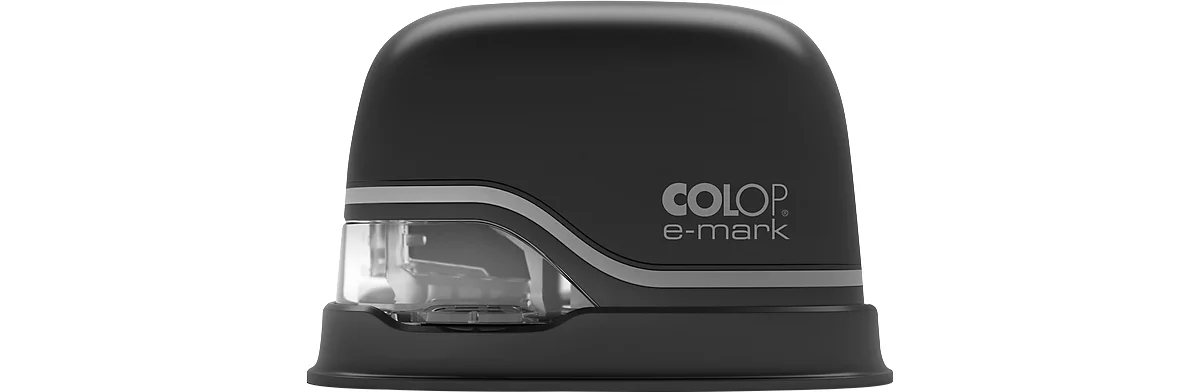 Digitale stempel COLOP e-mark®, 600 dpi, Micro-USB/WLAN, met CMY cartridge, printkop en accu, zwart