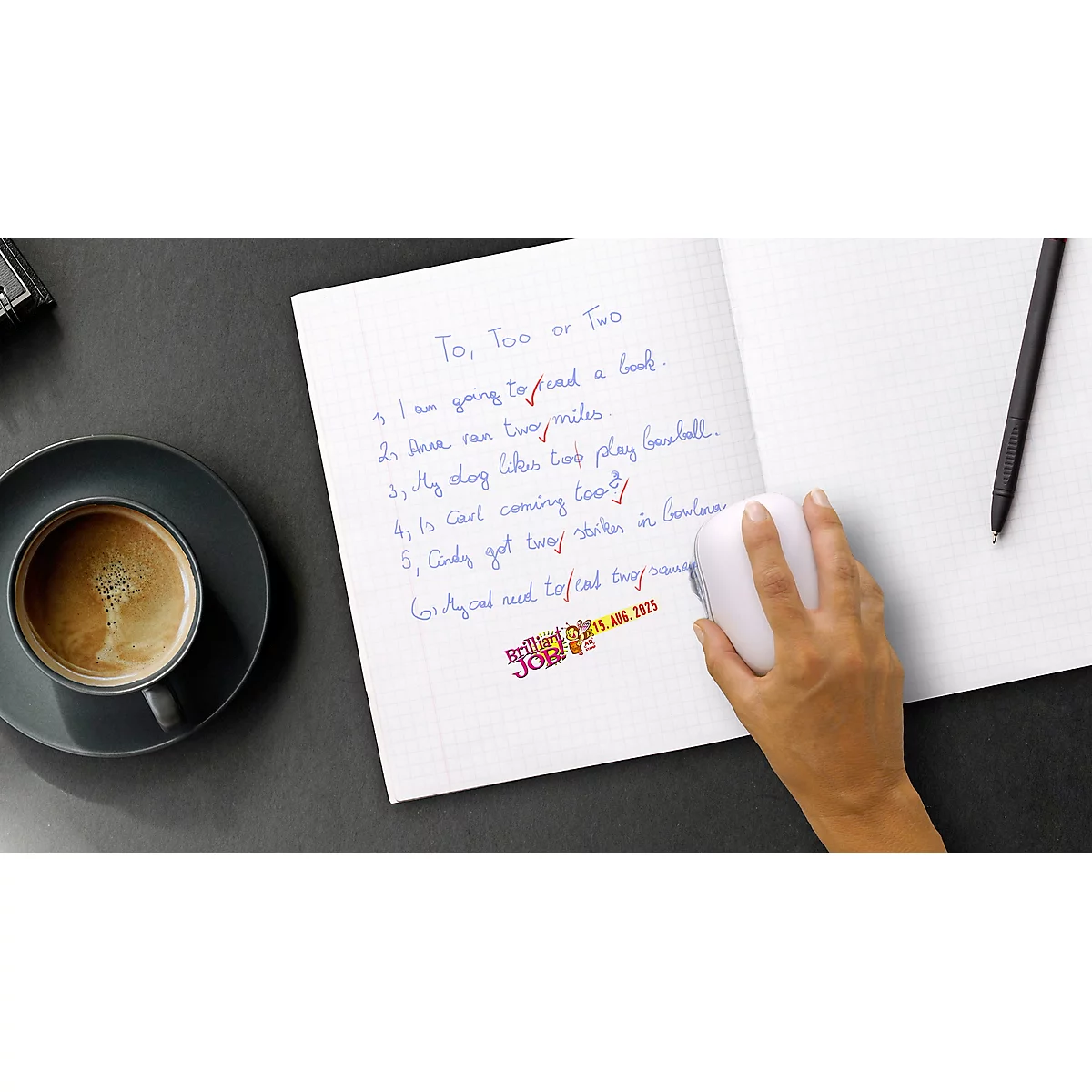 Digitaler Stempel COLOP e-mark®, 600 dpi, Micro-USB/WLAN, mit CMY Tintenpatrone, Druckkopf & Akku, weiss