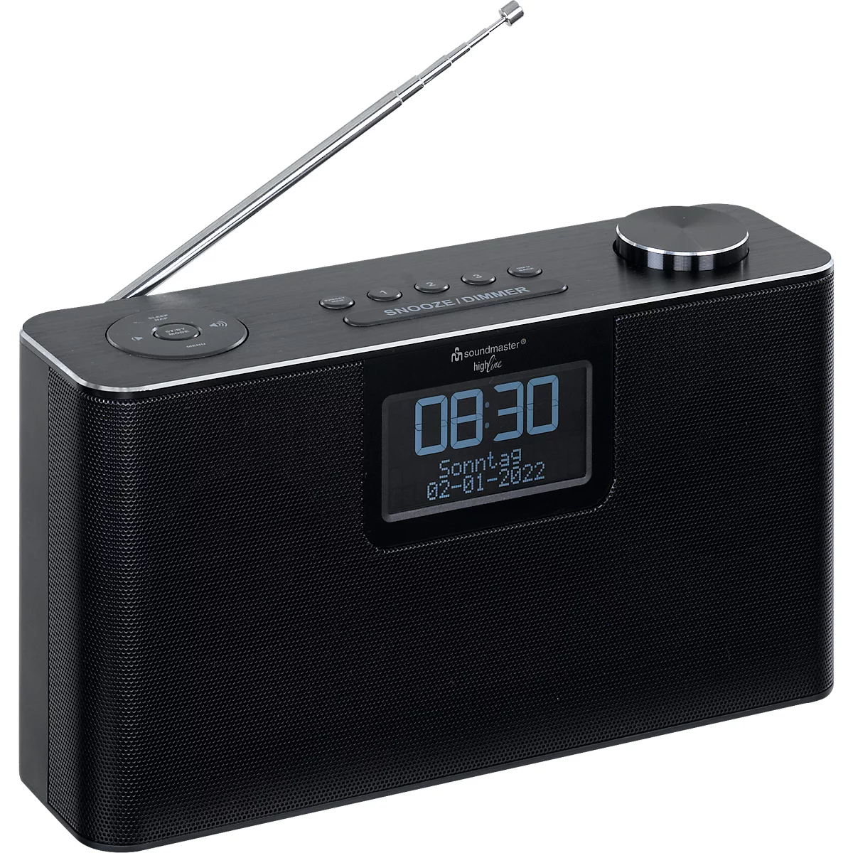Digitalradio Soundmaster® DAB700SW, DAB+/UKW, Bluetooth/USB/Micro-SD, 3 Speichertasten & je 30 Festsenderspeicher, 2 x 6 W, Kopfhörerbuchse, schwarz