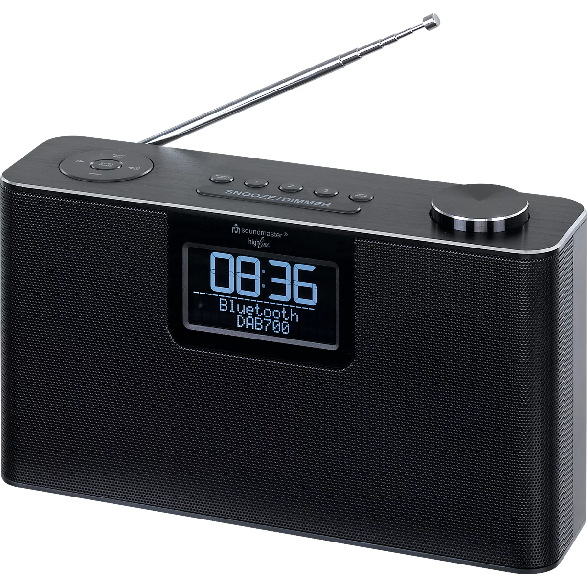 Digitalradio Soundmaster® DAB700SW, DAB+/UKW, Bluetooth/USB/Micro-SD, 3 Speichertasten & je 30 Festsenderspeicher, 2 x 6 W, Kopfhörerbuchse, schwarz