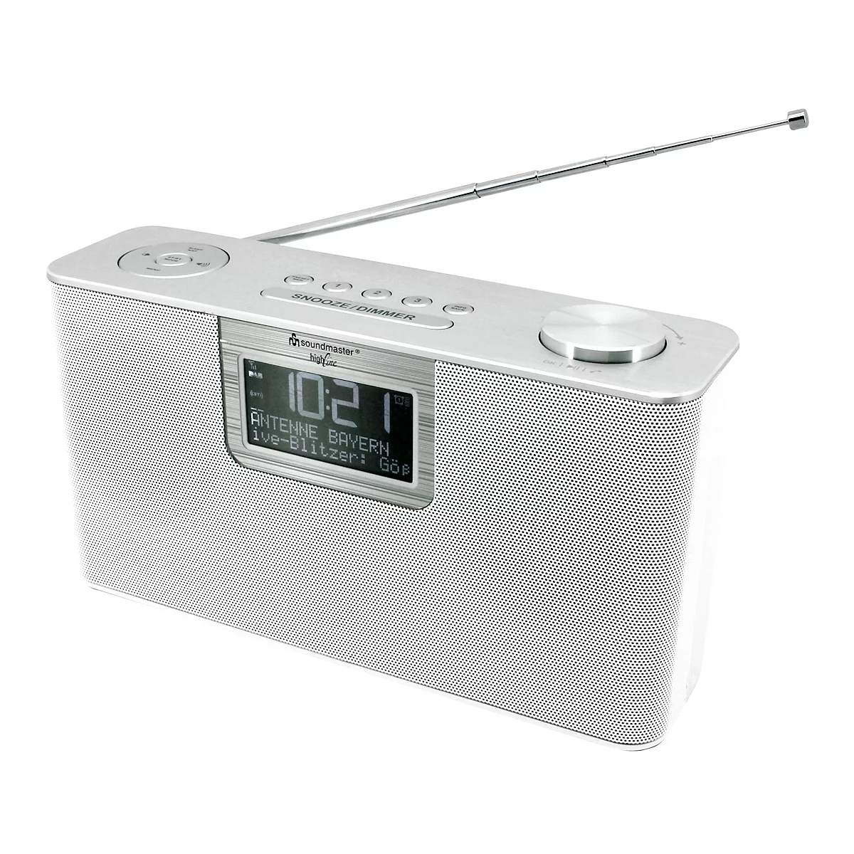 Digitalradio Soundmaster DAB700WE, DAB+/UKW, mit MP3, USB/Micro SD/Bluetooth, 20 Festsenderspeicher, B 240 x T 80 x H 140 mm, weiß